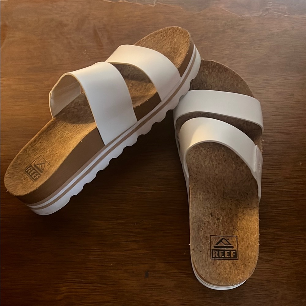 Reef Women's White Slide Sandals